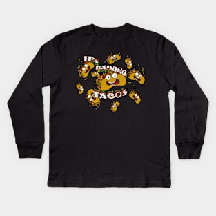 It's Raining Tacos Kids Long Sleeve T-Shirt